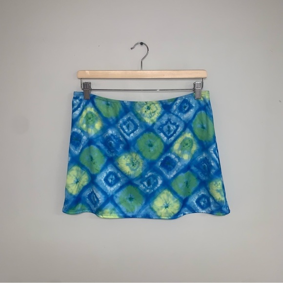 Request Y2K Vintage Swim Skirt Cover-up Swimwear Blue‎ Green Women's  Size L/XL - Picture 2 of 5